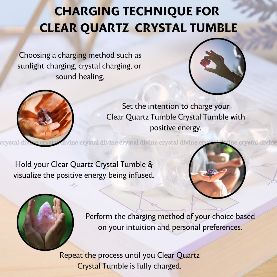 Clear Quartz Tumble Stone - Pack of 5 (Creativity & Inspiration)