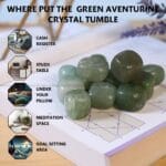 Green Aventurine Tumble Stone Pack of 5 (Luck & Prosperity)