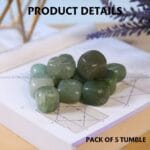 Green Aventurine Tumble Stone Pack of 5 (Luck & Prosperity)