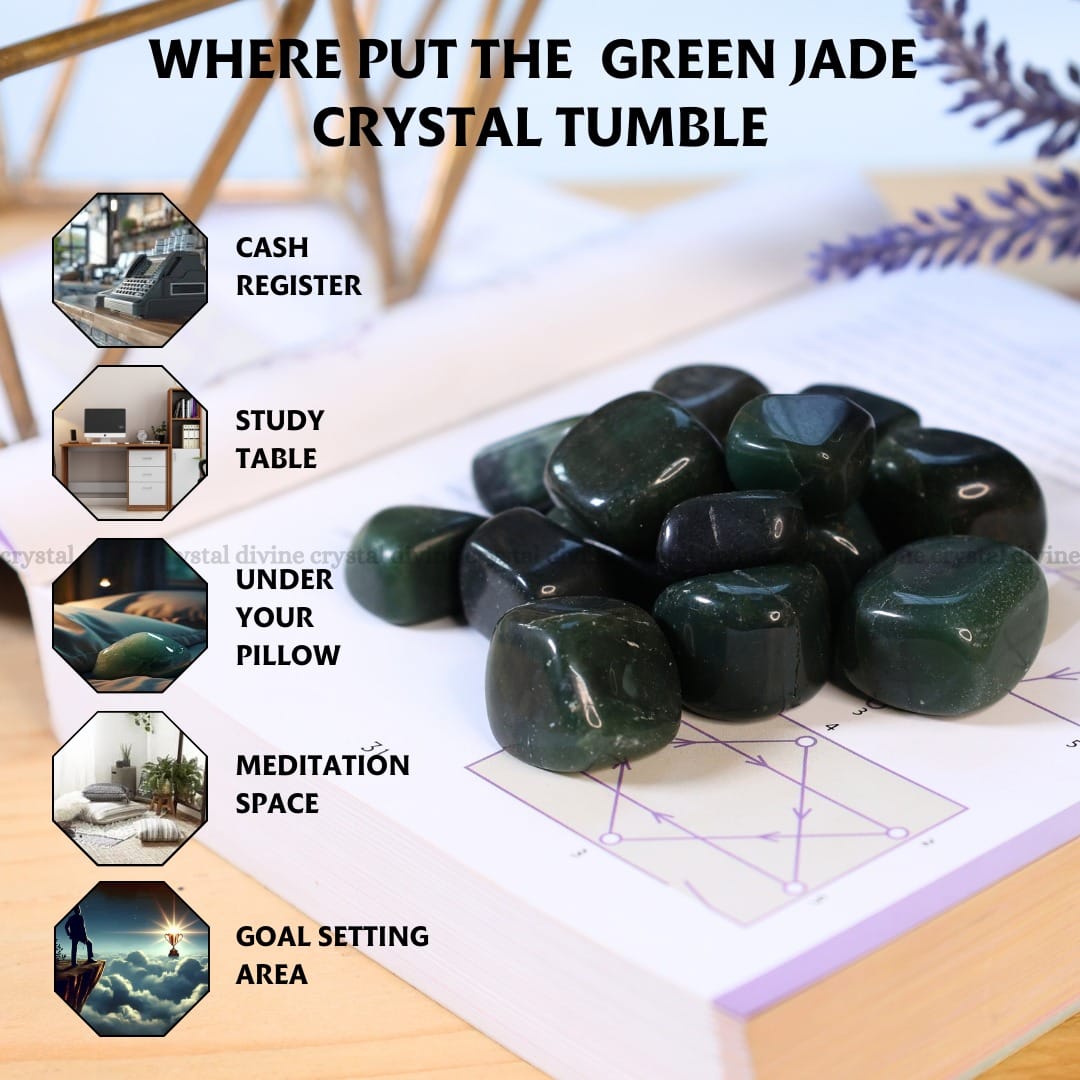 Green Jade Tumble Stone Pack of 5 (Calming & Balancing)