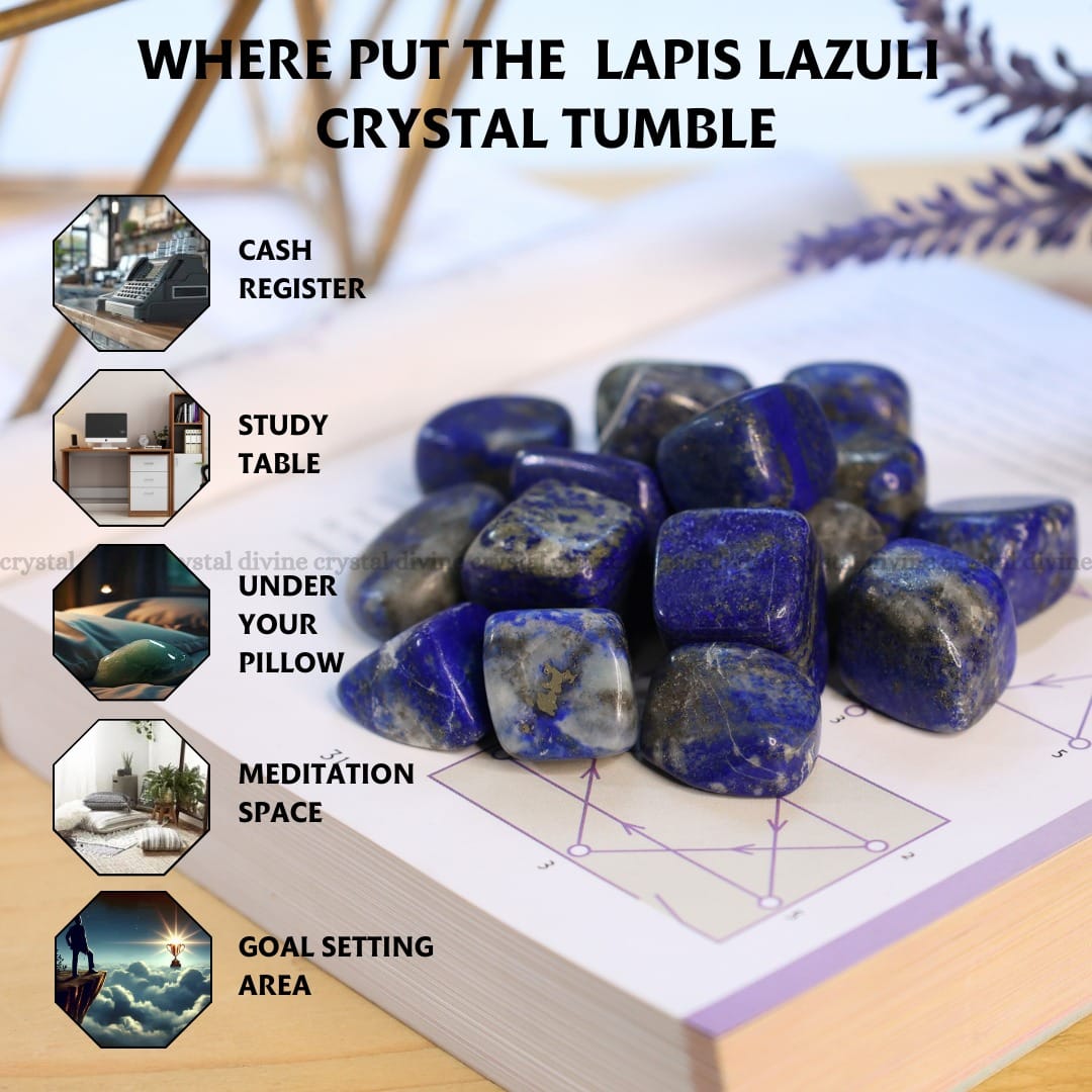 Lapis Lazuli Tumble Stone Pack of 5 (Balance & Harmony)