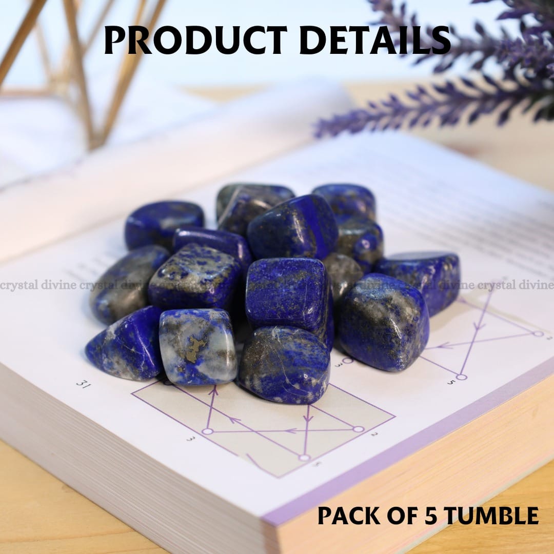 Lapis Lazuli Tumble Stone Pack of 5 (Balance & Harmony)