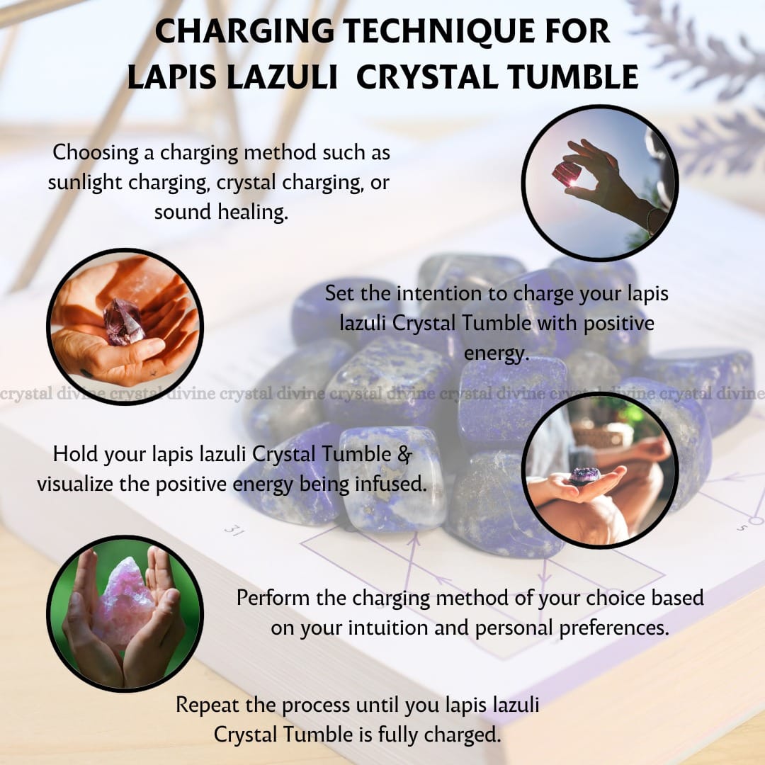 Lapis Lazuli Tumble Stone Pack of 5 (Balance & Harmony)