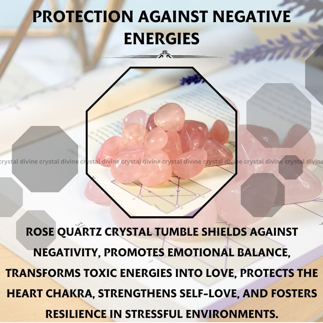 Rose Quartz Tumble Stone Pack of 5 (Love & Relationships)