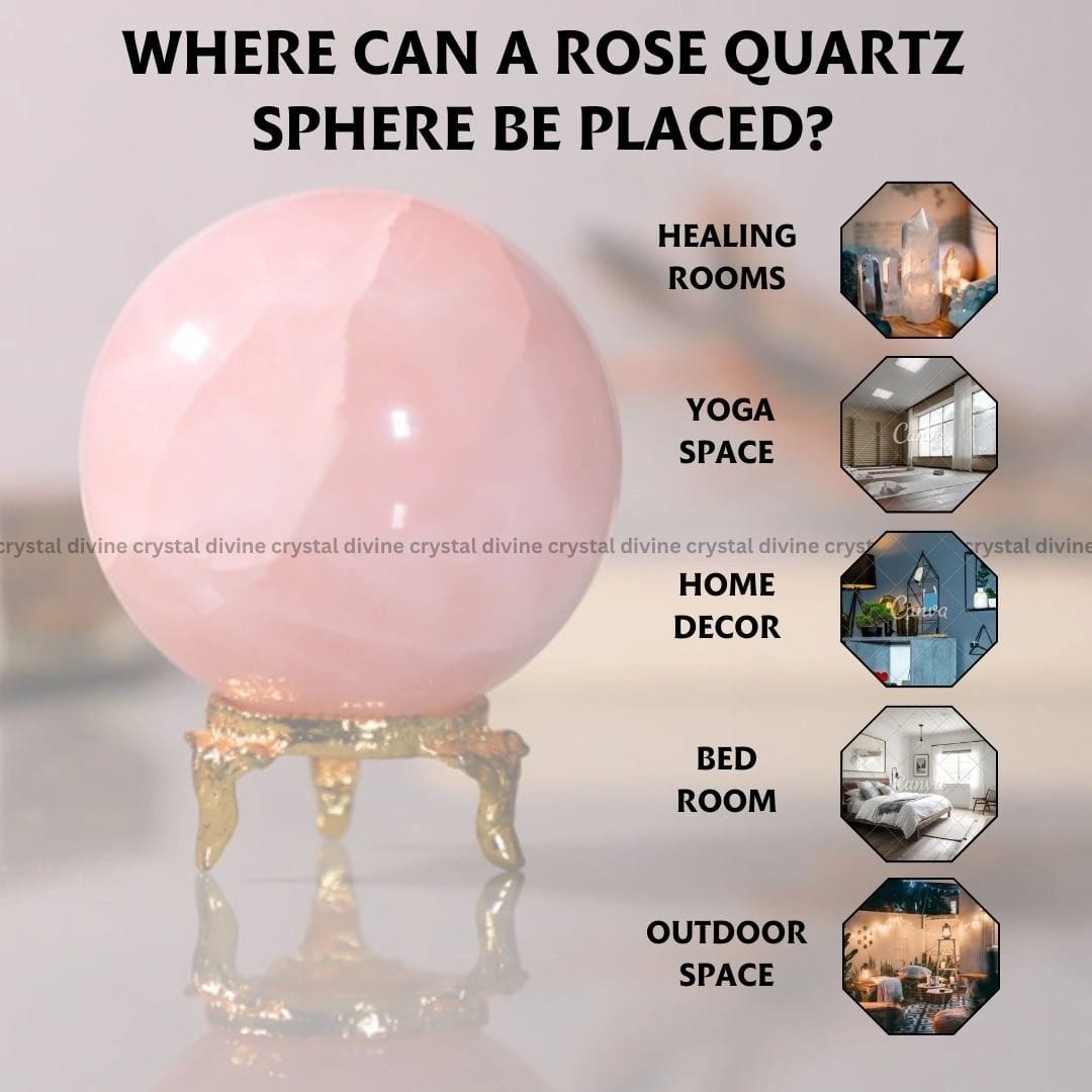 Rose Quartz Crystal Sphere (Love & Compassion)