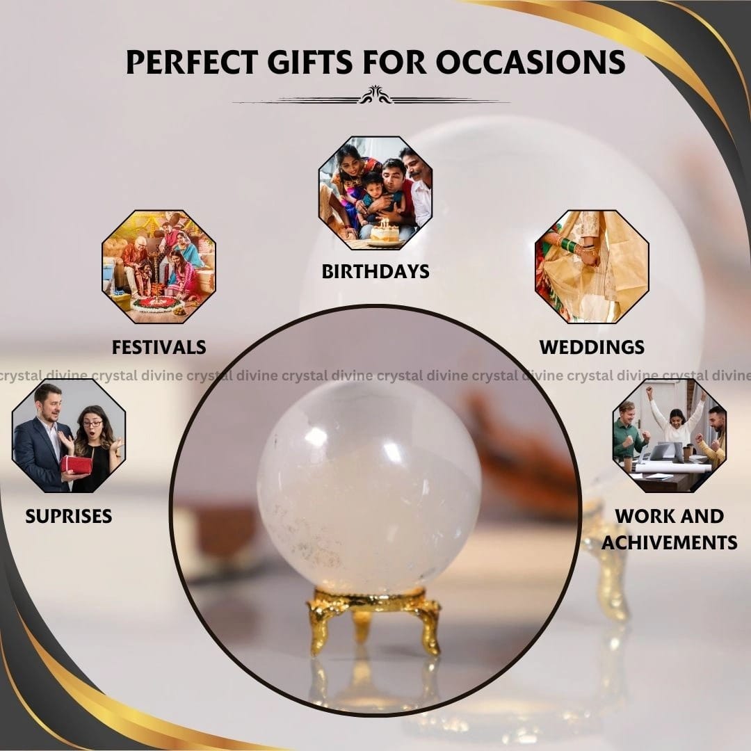 Selenite Crystal Sphere (Cleansing & Purification)