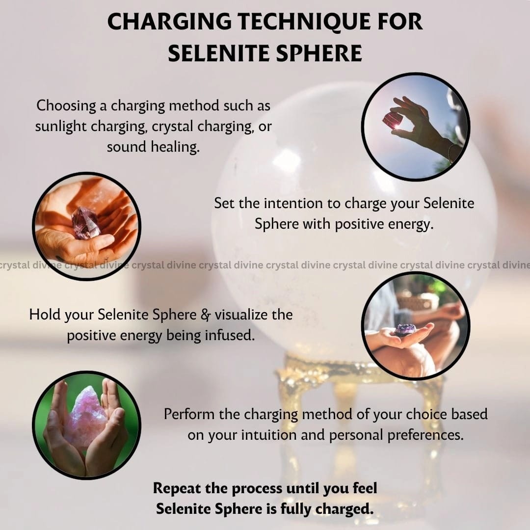 Selenite Crystal Sphere (Cleansing & Purification)