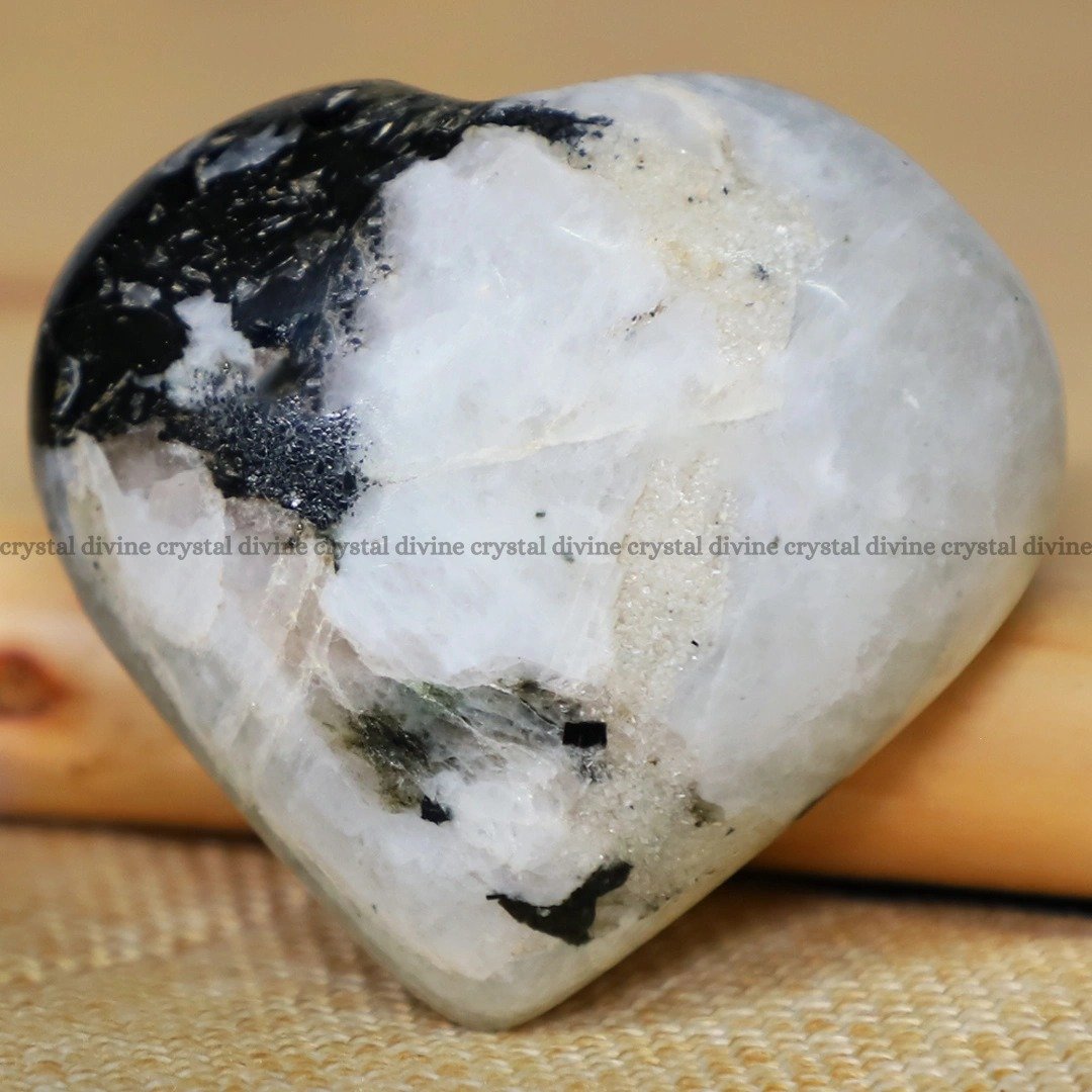 Rainbow Moonstone Heart