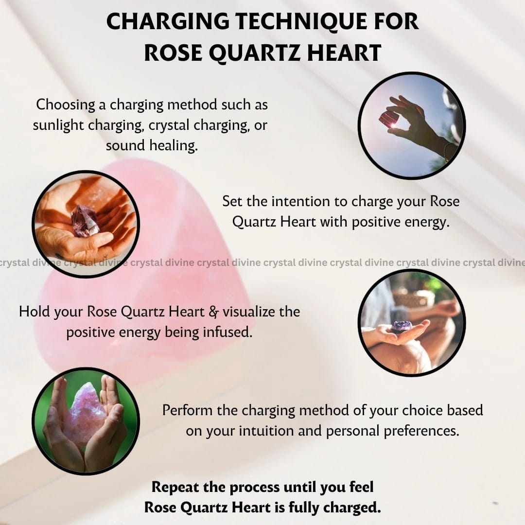 Rose Quartz Crystal Heart (Love & Compassion)