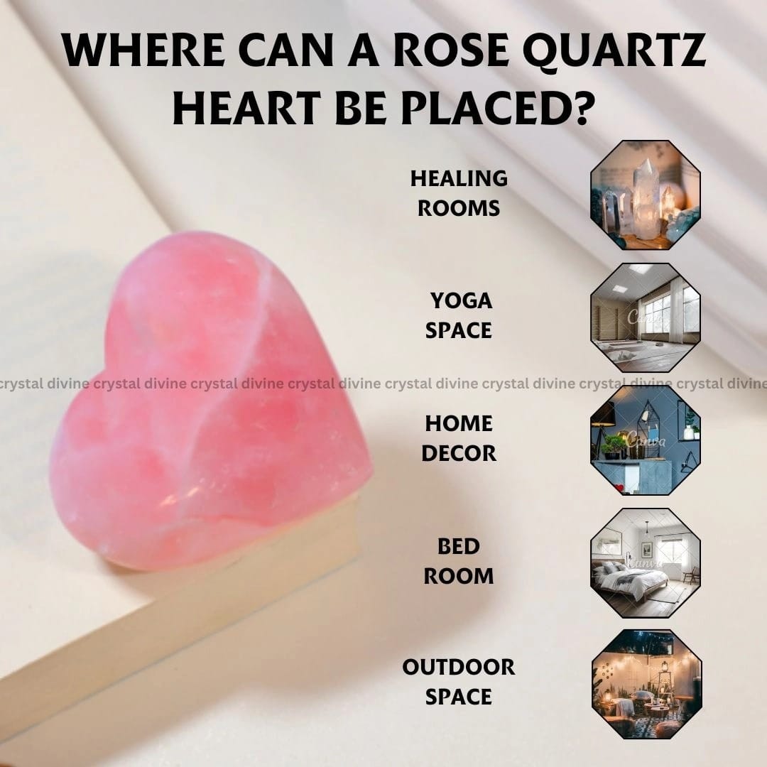 Rose Quartz Crystal Heart (Love & Compassion)