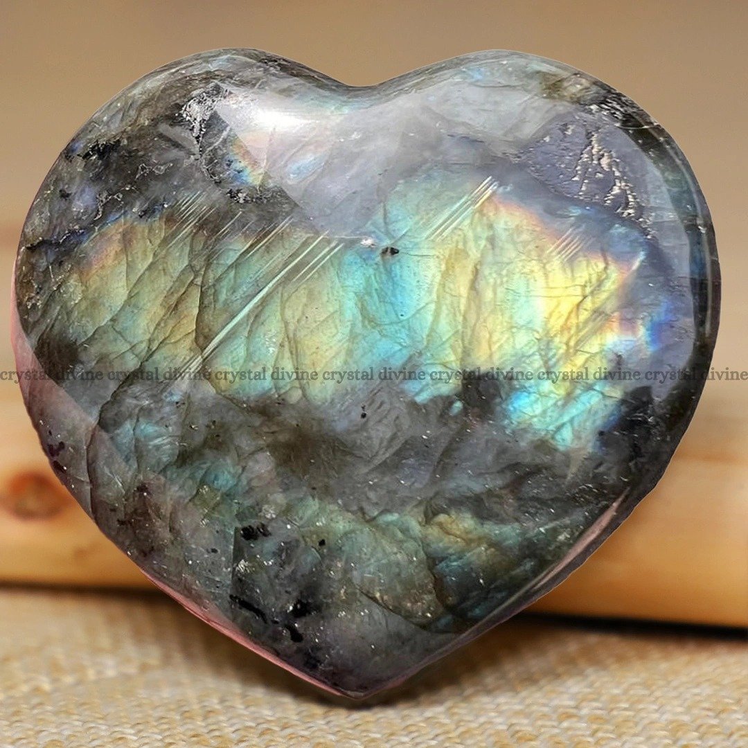 Labradorite Heart