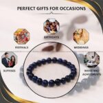 Blue Tiger Eye Crystal Bracelet - 8 MM (Protection & Grounding)