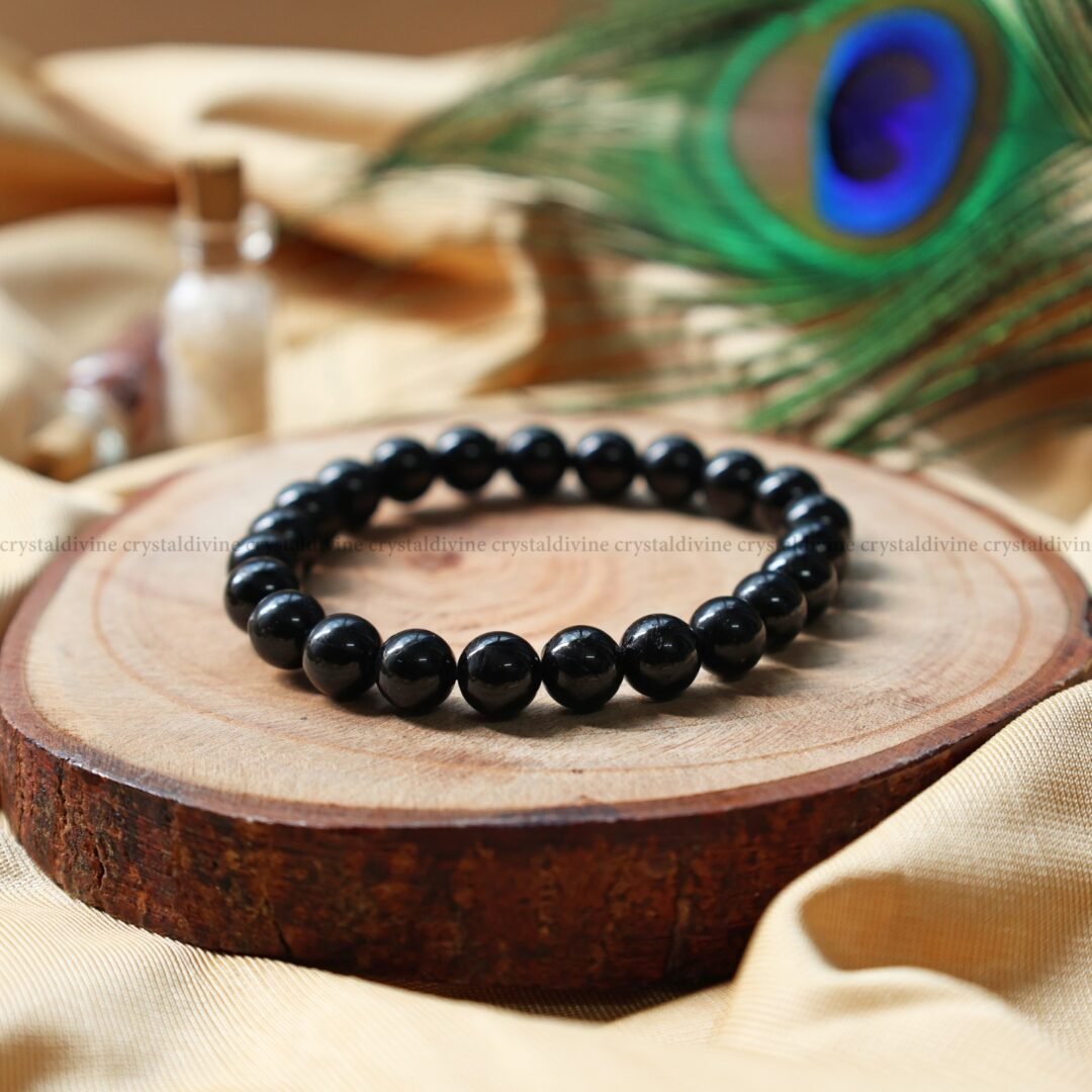 Black Obsidian Crystal Bracelet - 8 MM (Grounding & Protection)