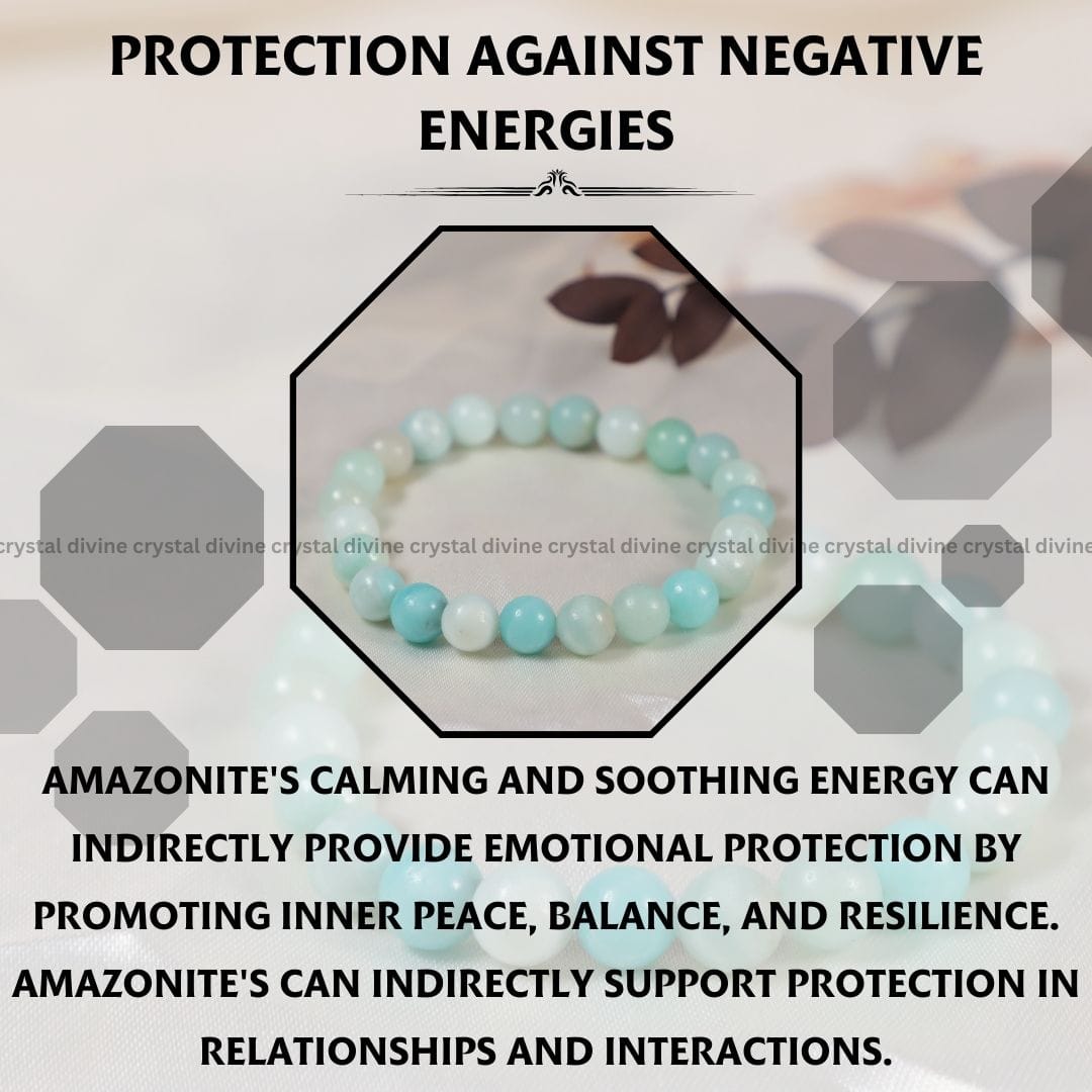 Amazonite Crystal Bracelet - 8 MM (Communication & self-expression)