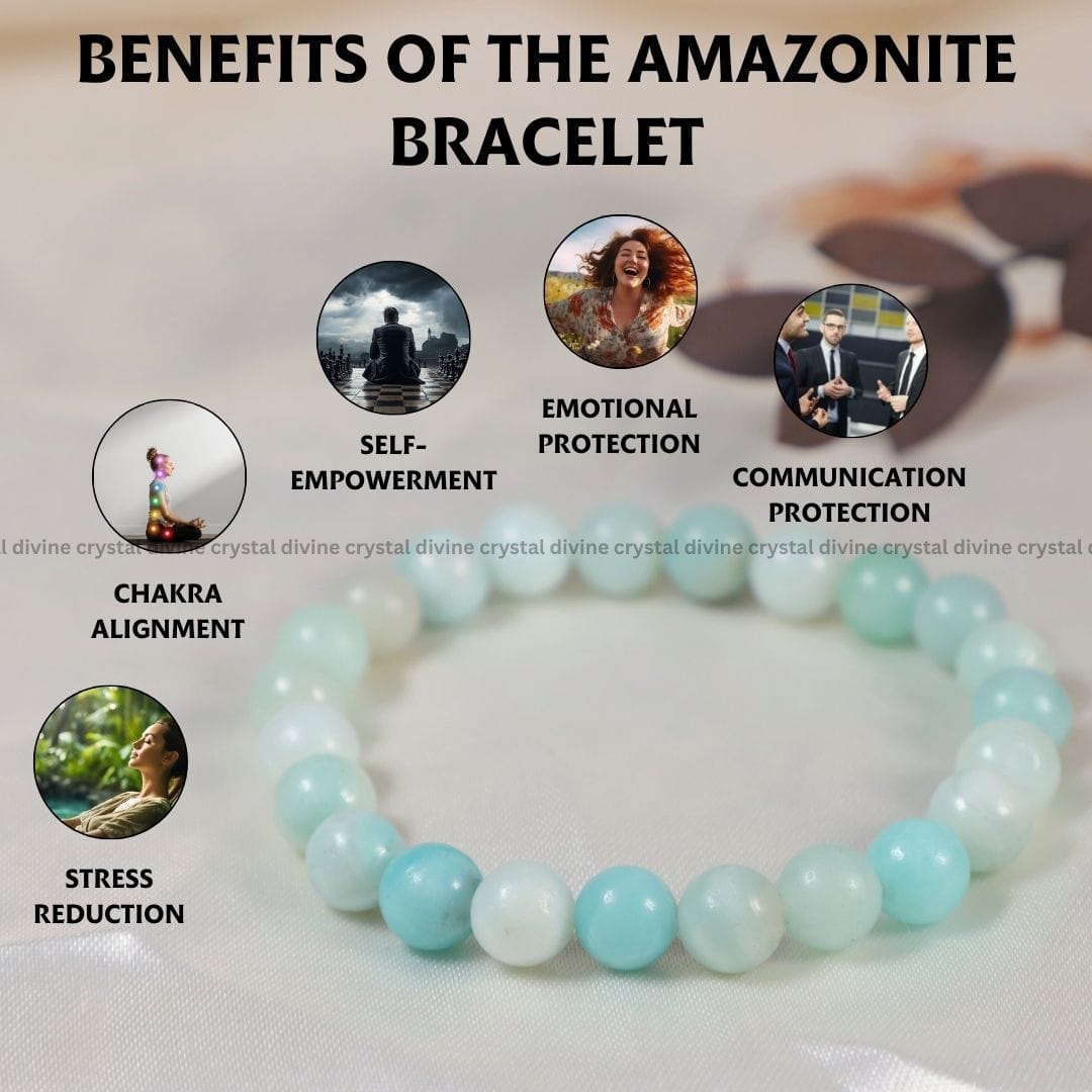 Amazonite Crystal Bracelet - 8 MM (Communication & self-expression)