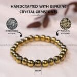 Golden Pyrite Crystal Bracelet - 8MM (Chakra Alignment)