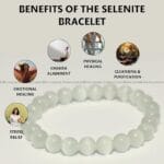 Selenite Crystal Bracelet - 8 MM (Cleansing & Purification)