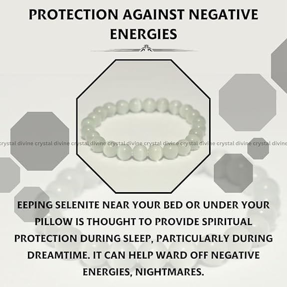 Selenite Crystal Bracelet - 8 MM (Cleansing & Purification)