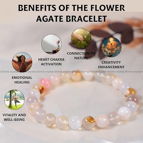 Flower Agate Bracelet