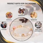 Flower Agate Crystal Bracelet - 8 MM (Self-Esteem & Confidence)