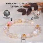 Flower Agate Crystal Bracelet - 8 MM (Self-Esteem & Confidence)