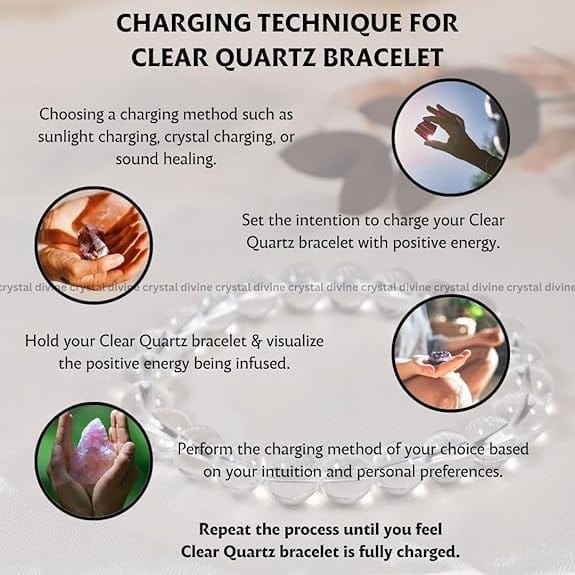 Clear Quartz Crystal Bracelet - 8 MM (Clarity & Focus)