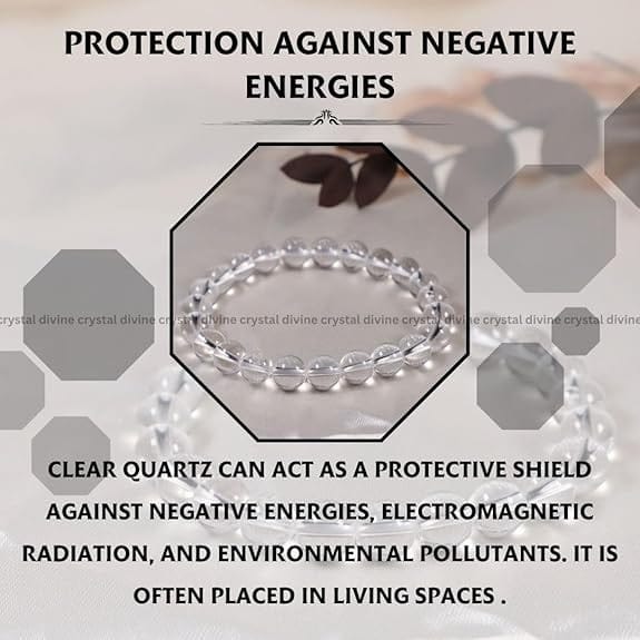 Clear Quartz Crystal Bracelet - 8 MM (Clarity & Focus)