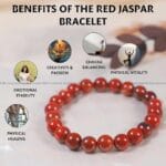 Red Jaspar Crystal Bracelet - 8MM (Energy & Vitality)
