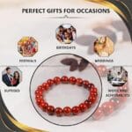 Red Jaspar Crystal Bracelet - 8MM (Energy & Vitality)