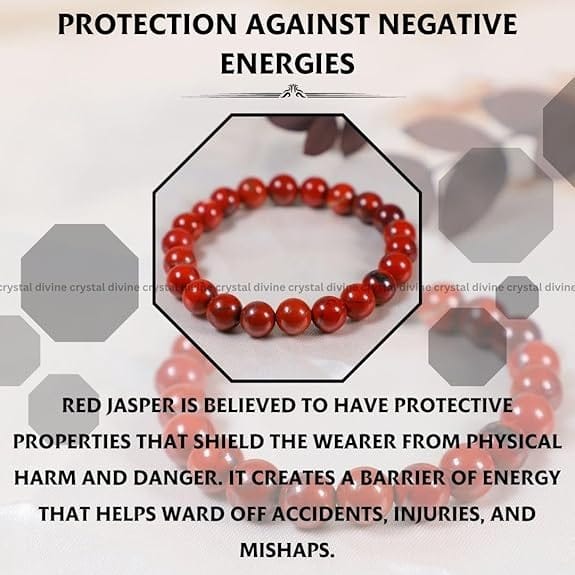Red Jaspar Crystal Bracelet - 8MM (Energy & Vitality)