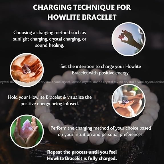 Howlite Crystal Bracelet - 8MM (Calming & Stress Reduction)