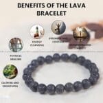 Lava Crystal Bracelet - 8MM (Grounding & Stability)