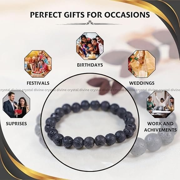 Lava Crystal Bracelet - 8MM (Grounding & Stability)