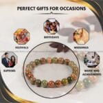 Unakite Crystal Bracelet - 8 MM (Grounding & Balance)