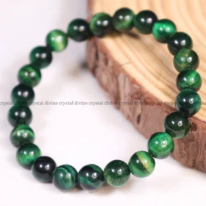 Green Tiger Eye Crystal Bracelet - 8 MM