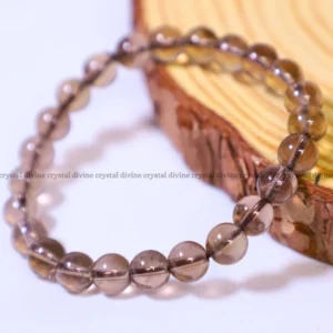 Smoky Quartz Crystal Bracelet - 8 MM