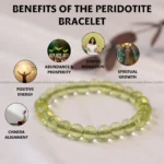 Peridot Crystal Bracelet - 8 MM (Healing & Health)