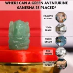 Green Aventurine Crystal Pocket Ganesha - 1inch (Luck & Prosperity)