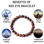 Red Tiger Eyes Bracelet - 8 MM (Grounding & Stability)