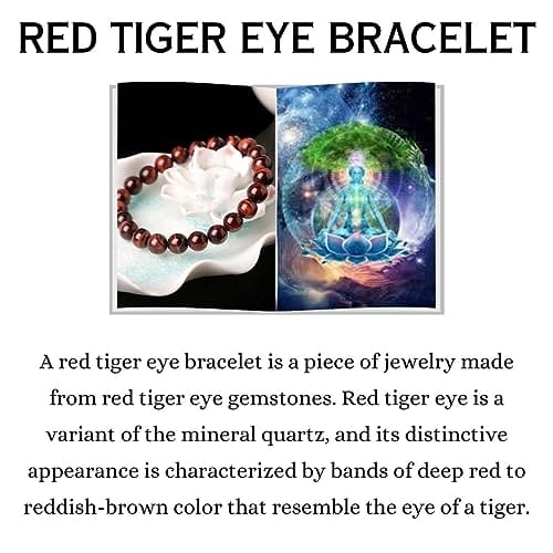 Red Tiger Eyes Bracelet - 8 MM (Grounding & Stability)