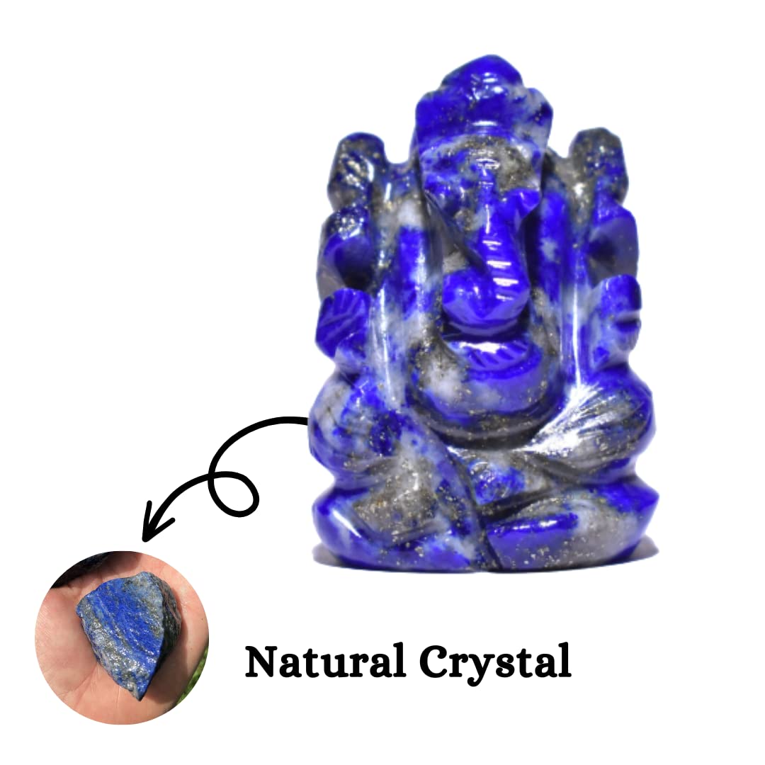 Lapis Lazuli Crystal Pocket Ganesha - 1 inch (Balance & Harmony)