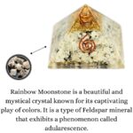 Rainbow Moonstone Crystal Pyramid (Protection & Energy Cleansing)