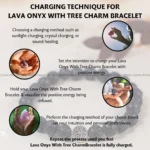 Lava With Tree Charm Bracelet - 8 MM (Meditation & Mindfulness)