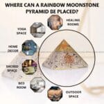 Rainbow Moonstone Crystal Pyramid (Protection & Energy Cleansing)