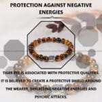 Tiger Eye With Buddha Charm Bracelet - 8 MM (Focus & Clarity)