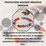 Seven Chakra With Tree Charm Bracelet - 8 MM (Emotional & Mental Stability)