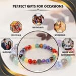 Seven Chakra With Tree Charm Bracelet - 8 MM (Emotional & Mental Stability)