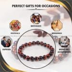 Red Tiger Eyes Crystal Bracelet - 8 MM (Grounding & Stability)