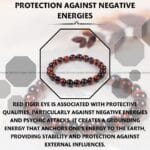 Red Tiger Eyes Crystal Bracelet - 8 MM (Grounding & Stability)