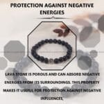 Lava With Tree Charm Bracelet - 8 MM (Meditation & Mindfulness)